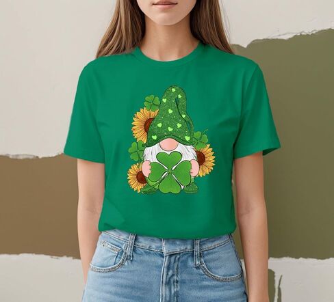 قميص عيد القديس باتريك للنساء تي شيرت Lucky Shamrock Paddy's Day تي شيرت أيرلندي البرسيم in Kuwait