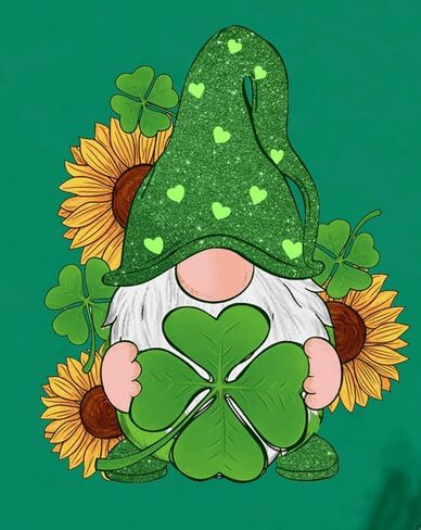 قميص عيد القديس باتريك للنساء تي شيرت Lucky Shamrock Paddy's Day تي شيرت أيرلندي البرسيم in Kuwait