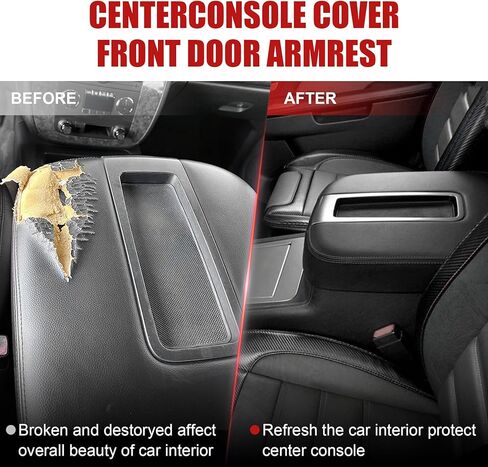 Center Console Armrest Lid Box Cover Compatible with 2007-2014 Chevy Silverado Avalanche Tahoe Suburban 1500 2500 GMC Sierra Yukon XL Replaces 15217111 15941534 19328718 Black in Saudi Arabia