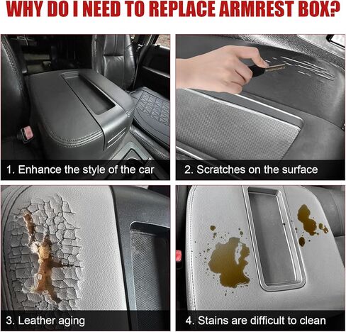 Center Console Armrest Lid Box Cover Compatible with 2007-2014 Chevy Silverado Avalanche Tahoe Suburban 1500 2500 GMC Sierra Yukon XL Replaces 15217111 15941534 19328718 Black in Saudi Arabia