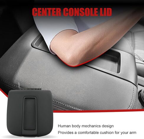 Center Console Armrest Lid Box Cover Compatible with 2007-2014 Chevy Silverado Avalanche Tahoe Suburban 1500 2500 GMC Sierra Yukon XL Replaces 15217111 15941534 19328718 Black in Saudi Arabia