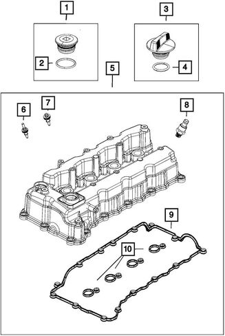 MOPAR 5047440AC - غطاء رأس الأسطوانة in Saudi Arabia