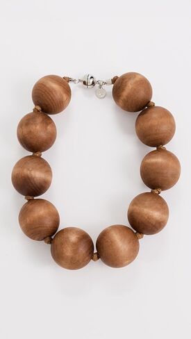 قلادة Arlo الخشبية كبيرة الحجم للنساء من LELET NY in Kuwait