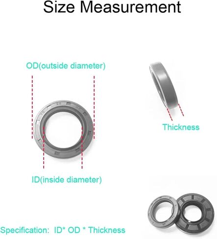NBR Skeleton Oil Seal ID 12mm 11mm Rubber Shaft Oil Seal TG/TC-11/12 * 18/19/20/21/22/23/24/25/26/27/28/29/30/32/35 * 4/5/6/7/8/10mm(12x22x5mm) in Saudi Arabia