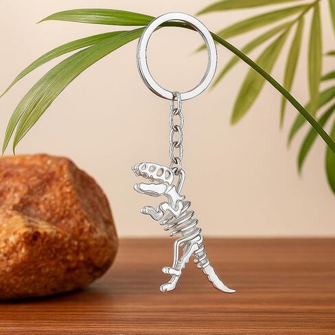 Dinosaur Keychain–Dinosaur Keychains Bag Charms for Women, Cool Key Chains Gifts for Dinosaur Lovers, Paleontology Fans & Unique Accessory Seekers in Kuwait