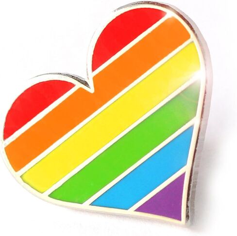 Pride Pin LGBTQ Gay Heart Flag An Enamel Pin Decoration For Clothes And Bags in Kuwait