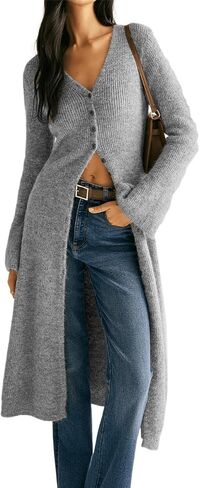 سترات نسائية طويلة 2026 عصرية برقبة على شكل حرف V وأزرار سفلية متوسطة الطول in Kuwait