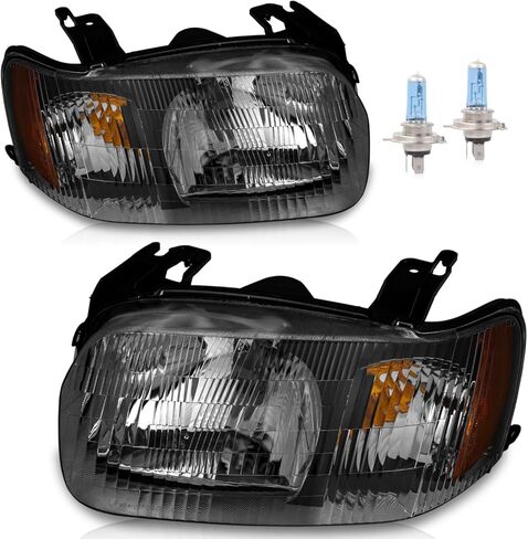 Headlights Assembly for 2001-2004 Ford Escape Headlamp Replacement Driver & Passenger(Bulbs included) in Saudi Arabia
