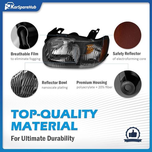 Headlights Assembly for 2001-2004 Ford Escape Headlamp Replacement Driver & Passenger(Bulbs included) in Saudi Arabia