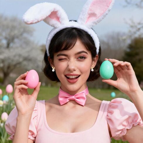 أرنب عيد الفصح أقراط اللؤلؤ ترصيع لذيذ الأرنب مجوهرات الحيوان لطيف (أرنب 2) in Kuwait