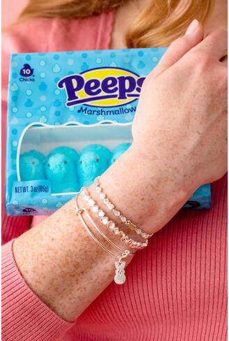 Alex and Ani PEEPS® Crystal Bunny Bangle and White Pearlized Bunny Studs in Saudi Arabia