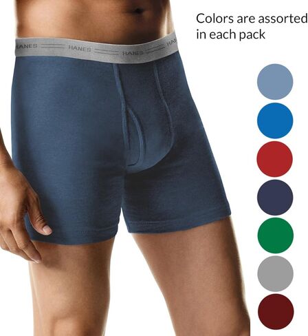 Hanes Mens Pack of 5 Best Tagless Boxer Brief with Comfort Flex Waistband XL in Saudi Arabia