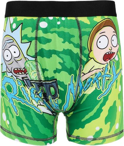 Bioworld Rick & Morty Portal Art Men's Green Boxer Briefs in Saudi Arabia