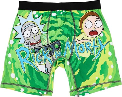 Bioworld Rick & Morty Portal Art Men's Green Boxer Briefs in Saudi Arabia