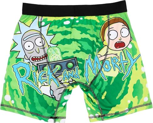 Bioworld Rick & Morty Portal Art Men's Green Boxer Briefs in Saudi Arabia