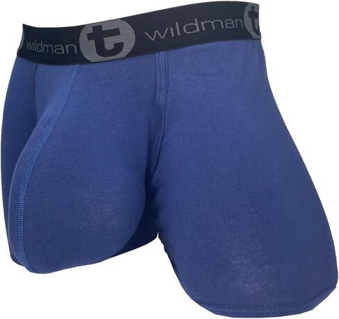 Wildmant Cotton Monster Cock 5" Inseam Boxer Brief Dark Blue Large in Kuwait