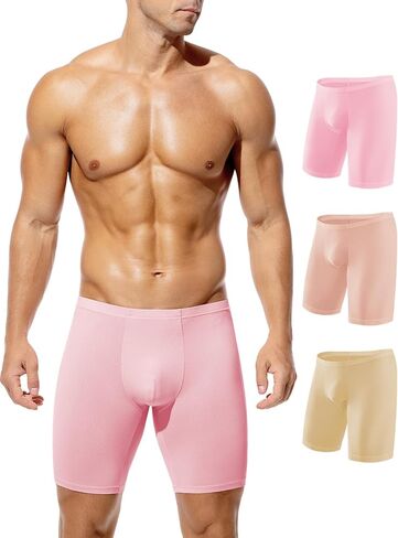 Arjen Kroos Men's Ice Silk Underwear Moisture Wicking Pouch Boxer Briefs for Men 3 Pack in Saudi Arabia