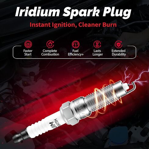 FD509 Ignition Coil Pack and Iridium Spark Plugs Set of 8, Compatible with Ford F150 2007-2010 4.6L/5.4L, Expedition 2008-2014 4.6L/5.4L, Mustang 2008-2010, Replaces DG521, C1659, SP509 in Saudi Arabia