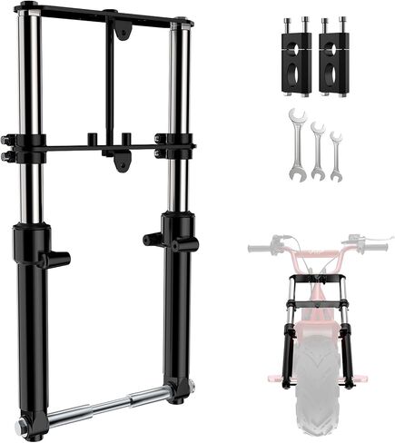 مجموعة شوكة تعليق أمامية صغيرة عالمية للدراجة - متوافقة مع كولمان CT100U، ميجا موتو، موتوفوكس، باجا DB30، نماذج 80cc 105cc، سهلة التركيب مع دليل التعديل، ضمان 10 سنوات، مع مشابك، أحمر in Kuwait