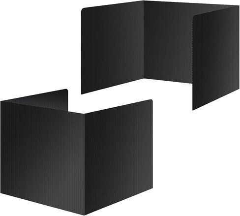 عبوتان من فواصل المكتب السوداء للطلاب، وألواح دراسة بلاستيكية مقاومة للماء، ودروع متينة للخصوصية في الامتحان، ومجلدات الخصوصية في الفصل الدراسي، واللوازم المدرسية المثالية للتعلم المركّز (عبوتان) in Kuwait