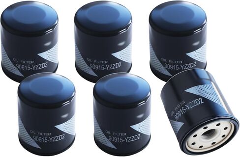 90915-YZZD2 Engine Oil Filters 90915-YZZD1 Fits for Toyota Camry Tacoma Highlander Tundra Lexus Replaces 90915-YZZG2 90915-20003 90915-20001 (6-Pack) in Kuwait