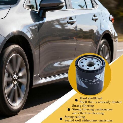 90915-YZZD2 Engine Oil Filters 90915-YZZD1 Fits for Toyota Camry Tacoma Highlander Tundra Lexus Replaces 90915-YZZG2 90915-20003 90915-20001 (6-Pack) in Kuwait