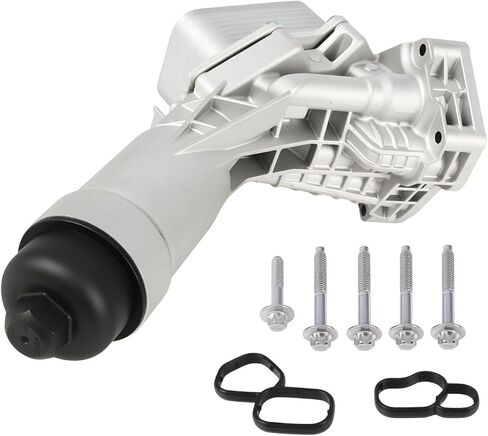 11428651710 Aluminum Oil Cooler Filter Housing Compatible with 230i 330 430i 530i 540i X3 X4 X5 X6 Z4 G20 G22 G30 G31 G32 G01 G02 G05 G06 G29 2017-2023 with Oil Cooler Sensors and Gasket in Saudi Arabia