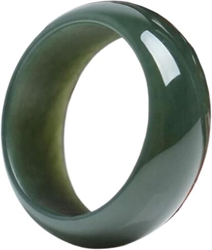 Natural Hetian Black Green Jade Rings Jadeite Jade Ring Male and Female Jade Ring Jade Gift Rings Men Women Real Jade (Ring Size : 9) in Kuwait