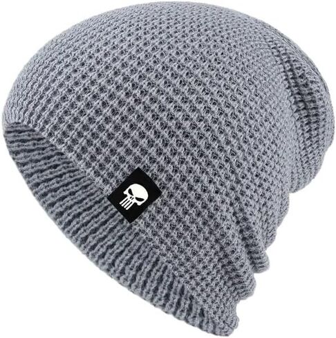 Winter Knitted Beanie Hat, Warm Beanie for Men & Women, Elastic Fit, Breathable, Perfect for Outdoor Sports & Casual Wear, Grey in Saudi Arabia