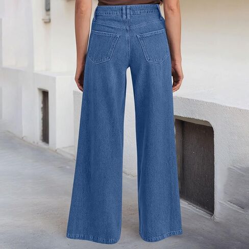 SMIDOW Wide Leg Jeans for Women High Waisted Stretchy Denim Pants Trendy 2026 Seamed Front Loose Baggy Ladies Trousers in Saudi Arabia