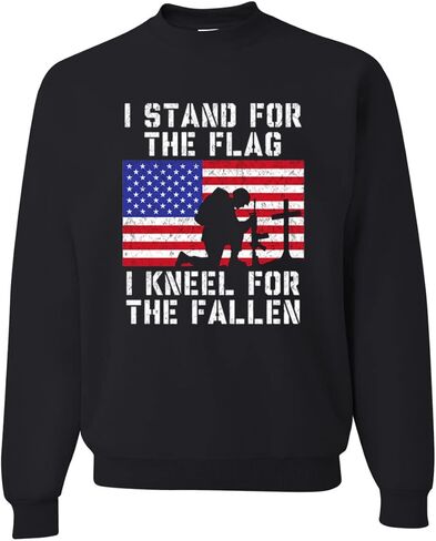 Wild Bobby I Stand for The Flag I Kneel for The Fallen Americana/American Pride Unisex Crewneck Graphic Sweatshirt in Saudi Arabia