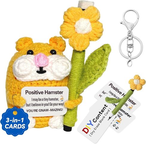 Positive Crochet Bee with Detachable Flower, Soft & Comfortable Emotional Support Gifts Back to School Christmas Birthday Anniversary Desk Decor for Women Men Friend Teacher Coworker Mom in Saudi Arabia