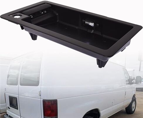 مقبض باب البضائع الخلفي لوحة الترخيص علامة قوس أسود لاستبدال 1992-2007 Econoline E150 E250 E350 6C2Z-15434A20-AA FO1820100 in Saudi Arabia