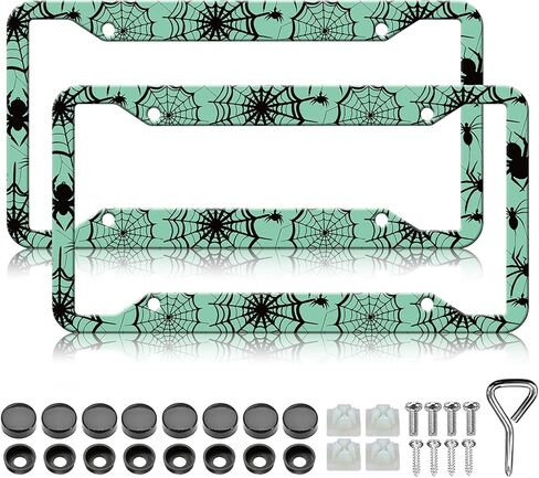 HCSS Pink Dog Paw Print License Plate Frames - 2 Pack Pink Bling Pet Footprint License Plate Holder, Aluminum Metal Rust-Proof Waterproof Car Decorative Tag Frame for Standard US 12x6 Inch in Saudi Arabia