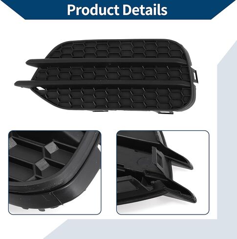 الضباب الخفيف شواء الجبهة السفلى الوفير الضباب غطاء خفيف إدراج No.5N0853665F9B9 لشركة فولكس فاجن تيجوان 2009-2017 أسود ABS 1 قطعة سيارة الجبهة اليسرى in Kuwait