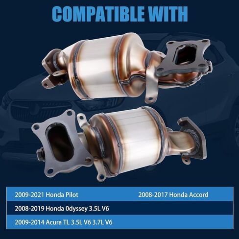 محول حفاز متوافق مع 2009-2021 بايلوت، 2008-2017 أكورد، 2008-2019 0dyssey، 3.5L، 2009-2014 TL 3.5L 3.7L، 40923، 641334، 674-145، 40924، محفز مشعب محول in Kuwait