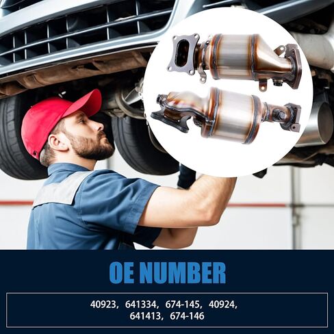 محول حفاز متوافق مع 2009-2021 بايلوت، 2008-2017 أكورد، 2008-2019 0dyssey، 3.5L، 2009-2014 TL 3.5L 3.7L، 40923، 641334، 674-145، 40924، محفز مشعب محول in Kuwait