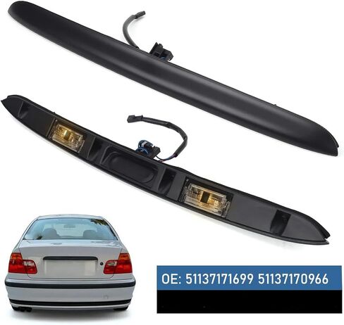 Car Rear Trunk Lid Lock Boot Tailgate Switch with License Plate Light for BMW E46 3 Series 320i 323i 325i 328i 330i 1998-2005 in Saudi Arabia
