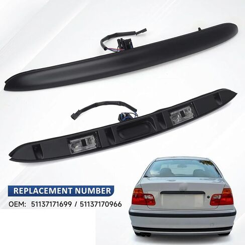 Car Rear Trunk Lid Lock Boot Tailgate Switch with License Plate Light for BMW E46 3 Series 320i 323i 325i 328i 330i 1998-2005 in Saudi Arabia