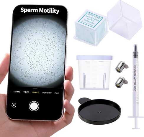 Sperm Magnifying Glass, Suitable for Semen Observation,Home Sperm Testing, Male Fertility Observation, Can be Used 100 Times,Quick Result in Saudi Arabia