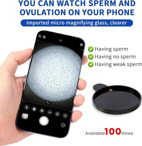 Sperm Magnifying Glass, Suitable for Semen Observation,Home Sperm Testing, Male Fertility Observation, Can be Used 100 Times,Quick Result in Saudi Arabia