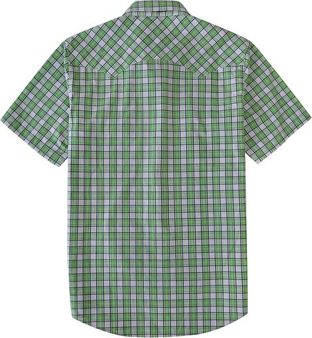 قمصان Dubinik® Pearl Snap الغربية للرجال بأكمام قصيرة قمصان كاوبوي منقوشة قميص رجالي كاجوال مع جيبين عتيقين in Kuwait