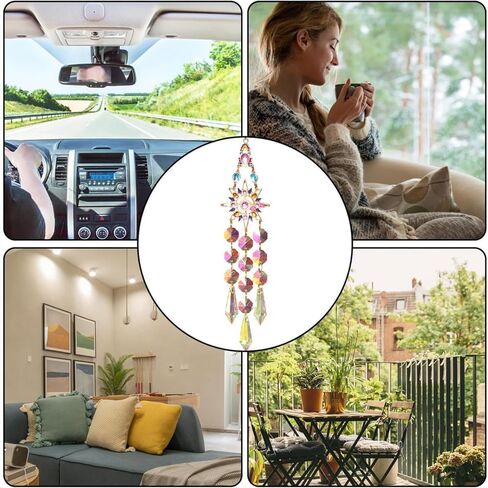 Crystal Suncatchers Star Prism Rhinestones Ornament Colorful Diamond Decor Prisms for Windows Wall Home Wedding Hanging in Saudi Arabia