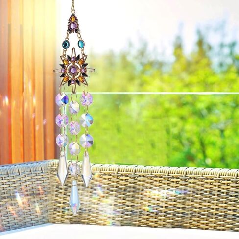 Crystal Suncatchers Star Prism Rhinestones Ornament Colorful Diamond Decor Prisms for Windows Wall Home Wedding Hanging in Saudi Arabia