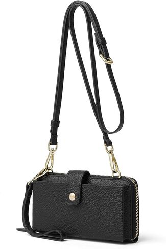 DORIS&JACKY Small Crossbody Cellphone Bags for Women, Mini Leather Wristlet Wallet Clutch Purse With Two Detachable Straps in Kuwait