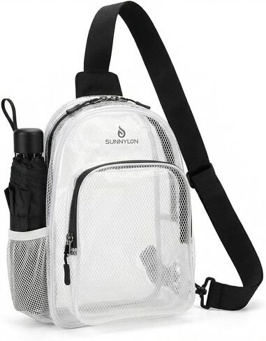 TPU Crossbody Sling Bag for Women,Waterproof Chest Bag with Adjustable Strap, Stadium Clear Bag for Travel Concert in Saudi Arabia
