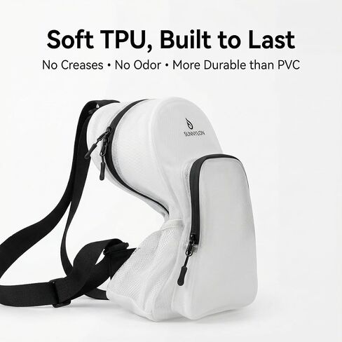 TPU Crossbody Sling Bag for Women,Waterproof Chest Bag with Adjustable Strap, Stadium Clear Bag for Travel Concert in Kuwait