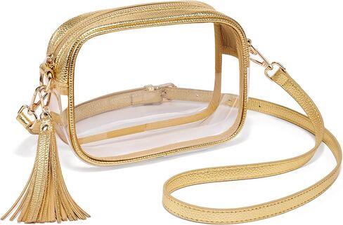 Yarnic Clear Bag Stadium Approved PVC Transparent Crossbody Purse for Concert Sports Event Small Women Cross Body Bags in Saudi Arabia