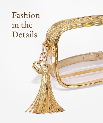 Yarnic Clear Bag Stadium Approved PVC Transparent Crossbody Purse for Concert Sports Event Small Women Cross Body Bags in Saudi Arabia