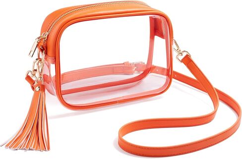 Yarnic Clear Bag Stadium Approved PVC Transparent Crossbody Purse for Concert Sports Event Small Women Cross Body Bags in Saudi Arabia